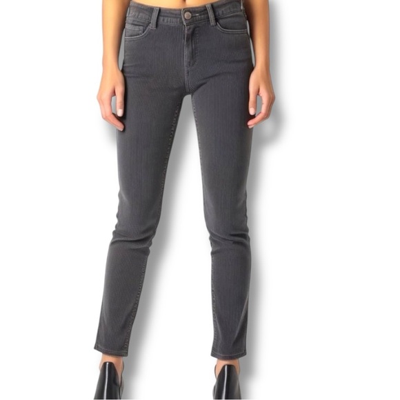 Susan Graver Grey Velvet Leggings - Picture 1 of 5